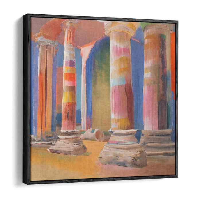 Timeless Transformation: Abstract Expressionist Columns Canvas Art Print