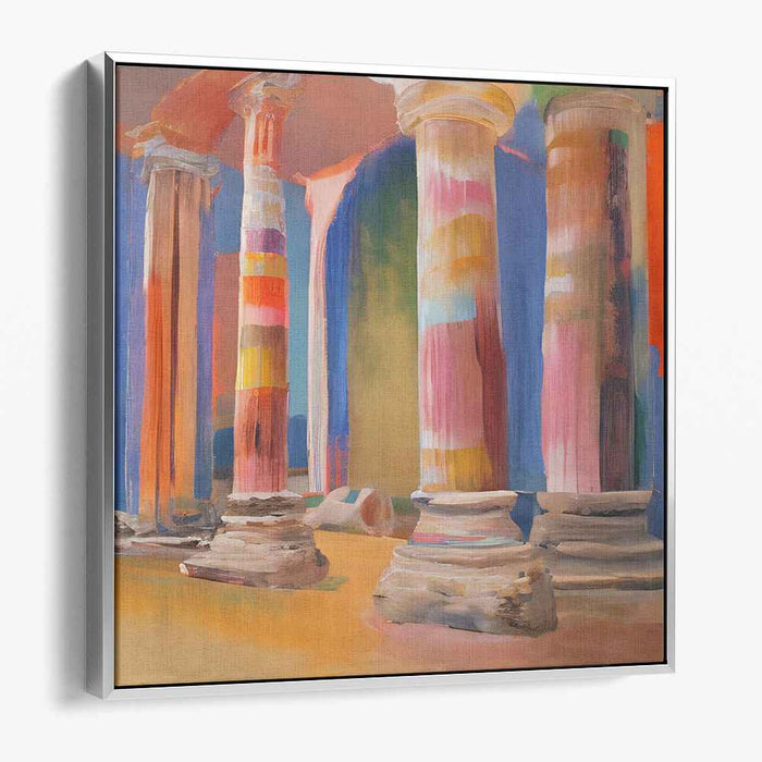 Timeless Transformation: Abstract Expressionist Columns Canvas Art Print