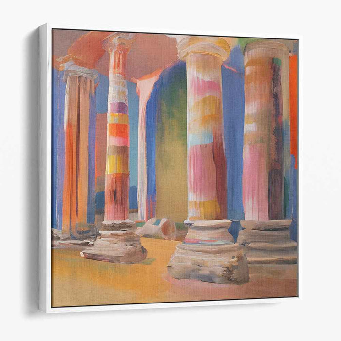 Timeless Transformation: Abstract Expressionist Columns Canvas Art Print