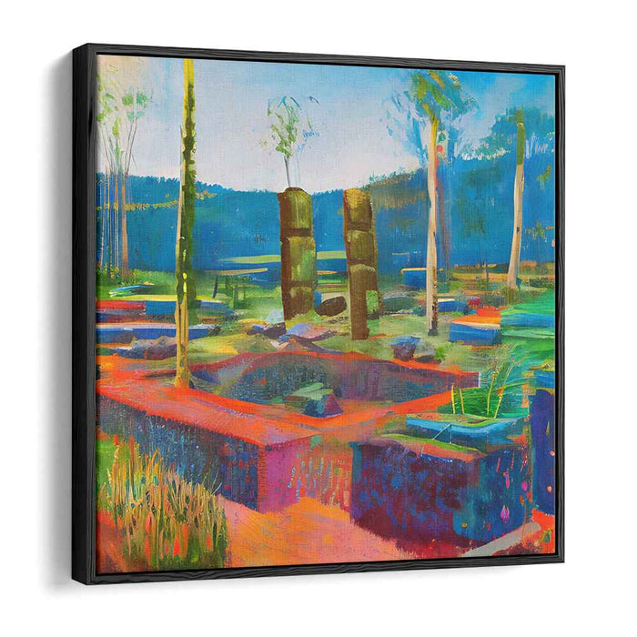 Colorful Dreamscape: Surreal Landscape in Vivid Colors Canvas Art