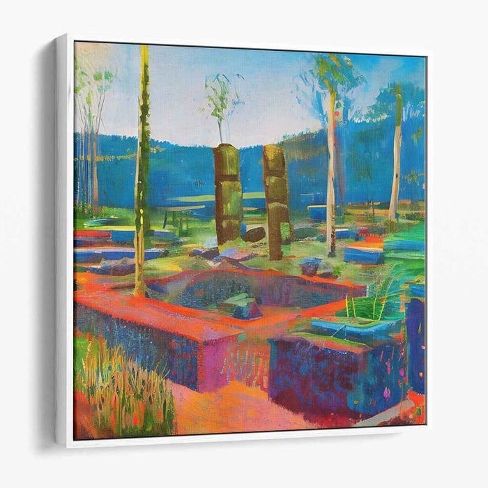 Colorful Dreamscape: Surreal Landscape in Vivid Colors Canvas Art