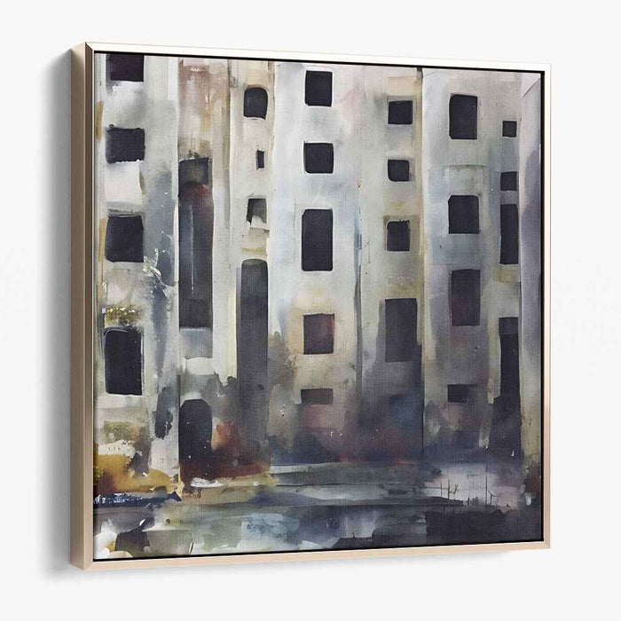 Urban Desolation: Abstract Realist High-Rise Landscape