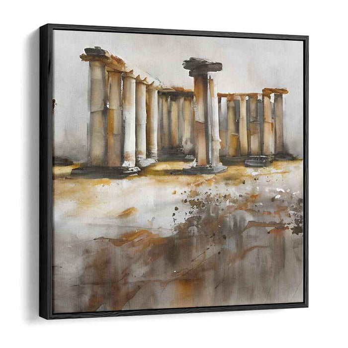 Dilapidated Whispers: Watercolor Ode to Ancient Architecture