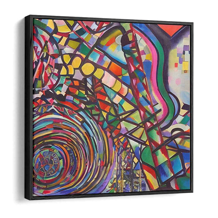Kaleidoscopic Dream: Vibrant Abstract Geometric Canvas Art