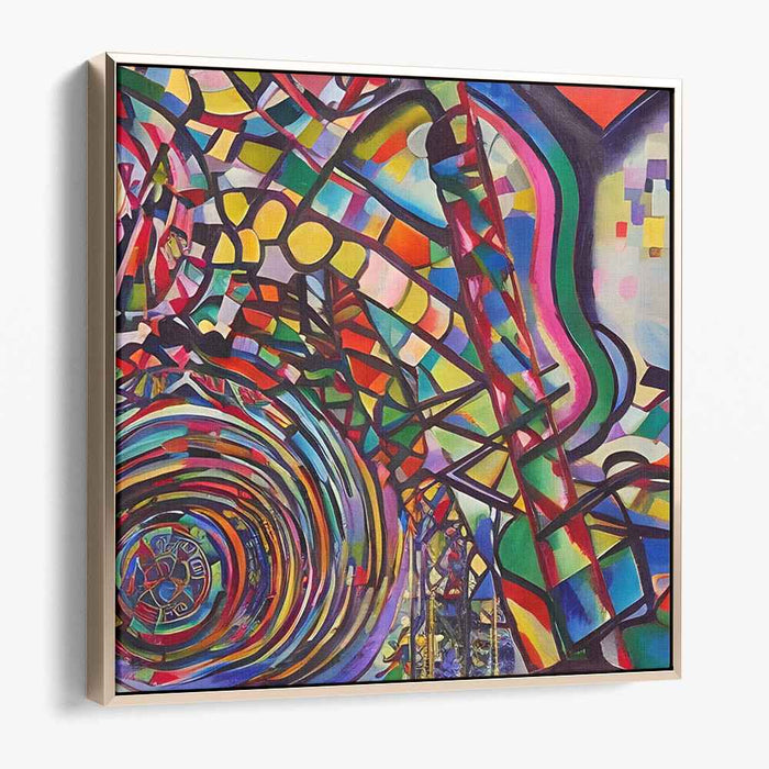 Kaleidoscopic Dream: Vibrant Abstract Geometric Canvas Art