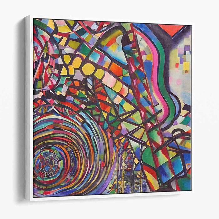 Kaleidoscopic Dream: Vibrant Abstract Geometric Canvas Art