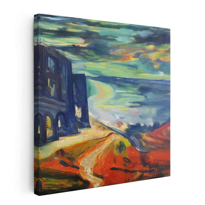 Stormy Path: Expressionist Landscape Canvas Art Print