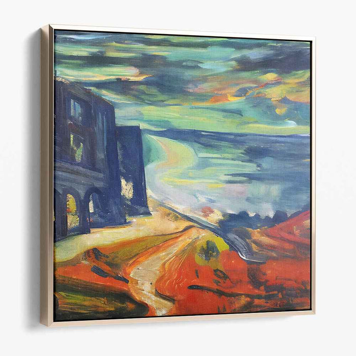 Stormy Path: Expressionist Landscape Canvas Art Print