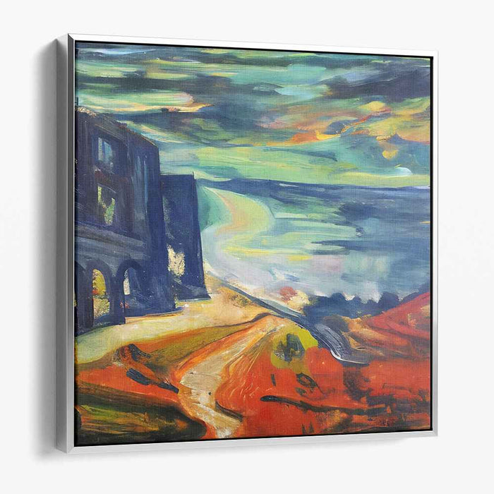 Stormy Path: Expressionist Landscape Canvas Art Print