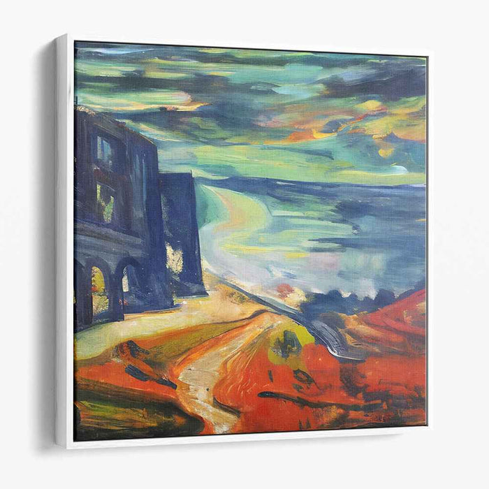 Stormy Path: Expressionist Landscape Canvas Art Print
