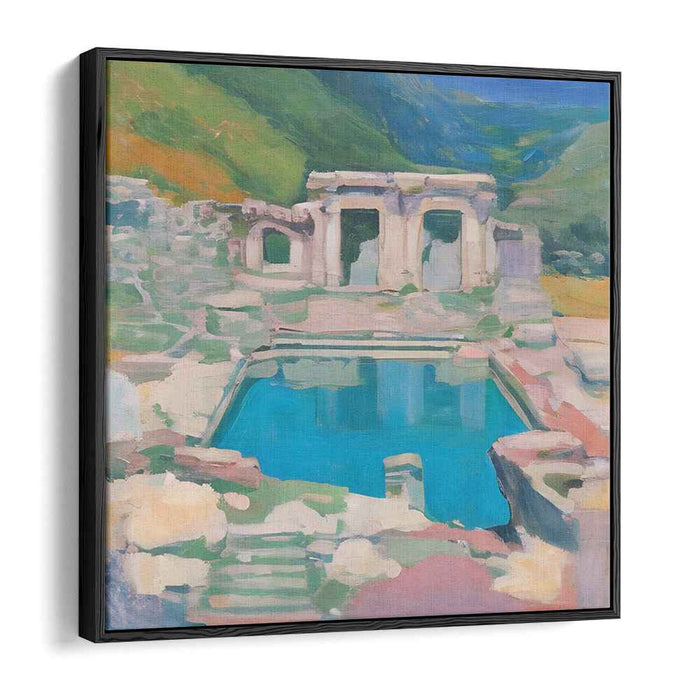 Echoes of Timeless Waters: Ancient Ruins by the Tranquil Pool