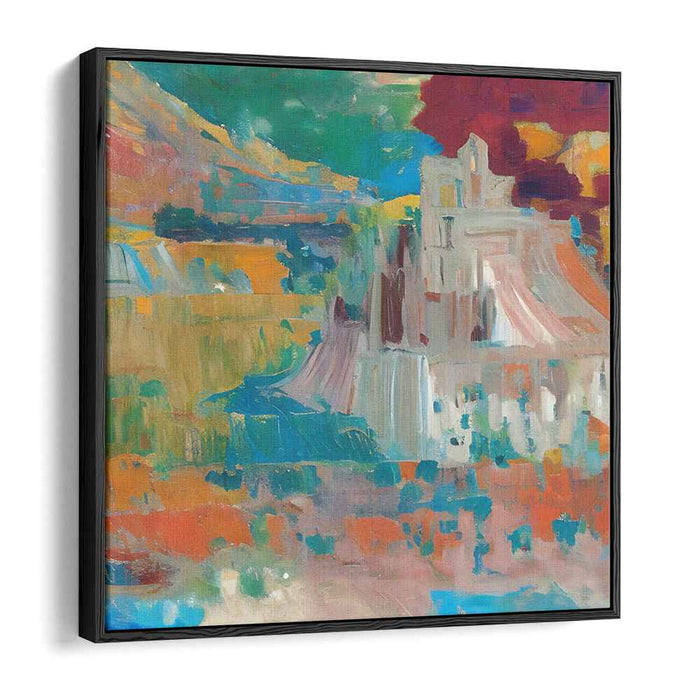 Abstract Horizon Shifts: Abstract Impressionist Landscape Canvas Art Print