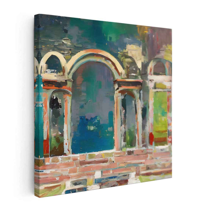 Tranquil Threshold: A Portal to Serenity - Impressionist Canvas Art Print