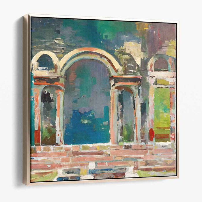 Tranquil Threshold: A Portal to Serenity - Impressionist Canvas Art Print