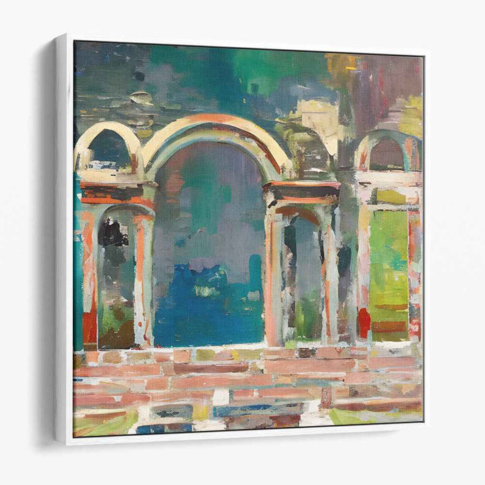 Tranquil Threshold: A Portal to Serenity - Impressionist Canvas Art Print
