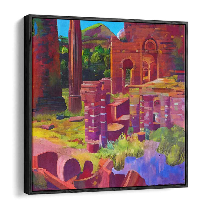 Time Wanderer's Dream Folly: A Vivid Journey Through Time Landscape Canvas Art