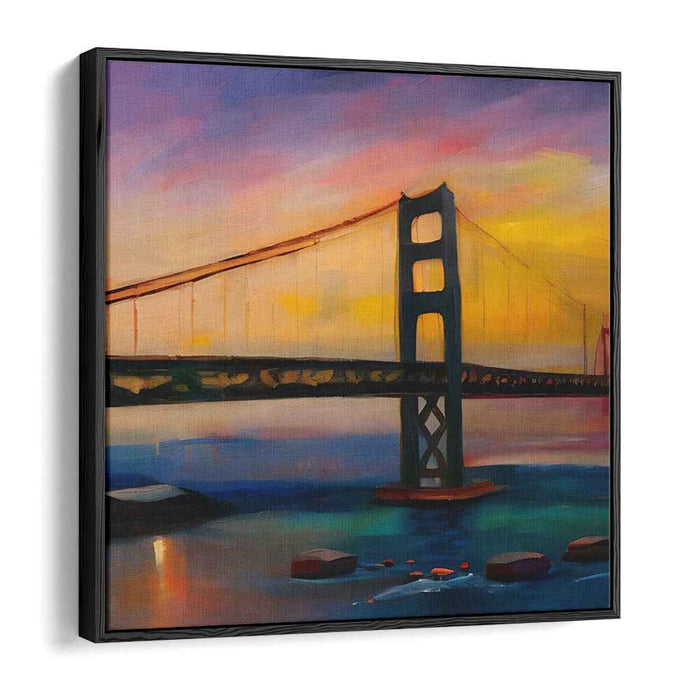 Bridge of Light Canvas Print: Golden Gate Bridge in Radiant Colors Canvas Art Print