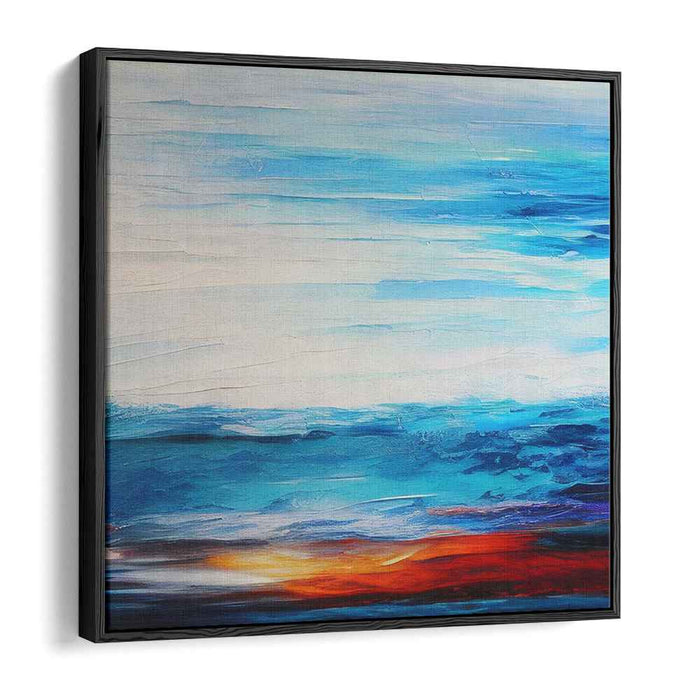 Tranquil Ocean Sunrise: Abstract Seascape Canvas Art Print