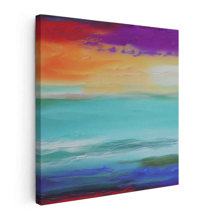 Turquoise Dreams on Canvas: Vibrant Seascape Canvas Art Print