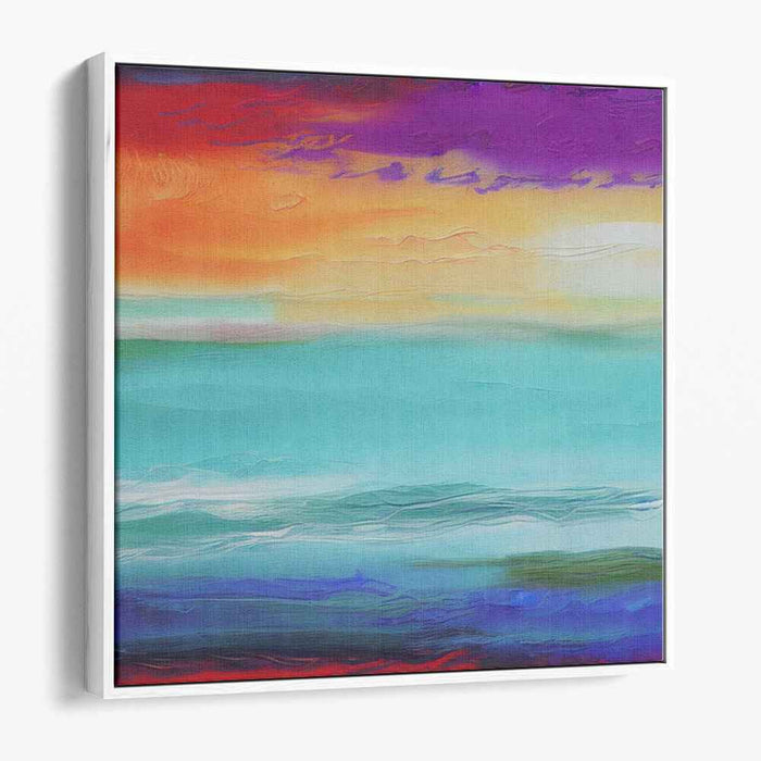 Turquoise Dreams on Canvas: Vibrant Seascape Canvas Art Print