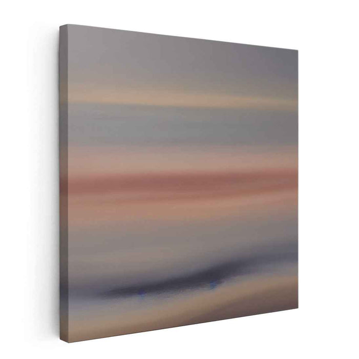 Whispering Dreamscape Mosaic: Serene Abstract Landscape in Soft Tones Canvas Art