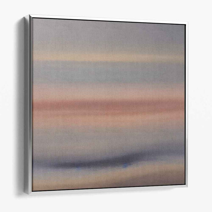 Whispering Dreamscape Mosaic: Serene Abstract Landscape in Soft Tones Canvas Art