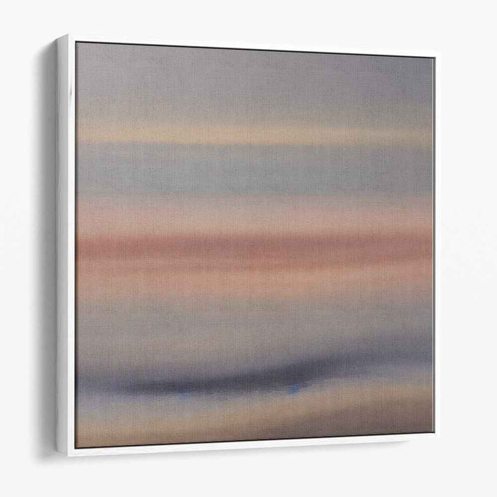 Whispering Dreamscape Mosaic: Serene Abstract Landscape in Soft Tones Canvas Art