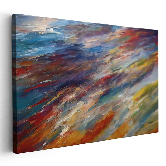 Visual Melodic Vibrations: Abstract Impressionist Color Symphony Canvas Art