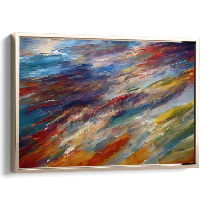 Visual Melodic Vibrations: Abstract Impressionist Color Symphony Canvas Art