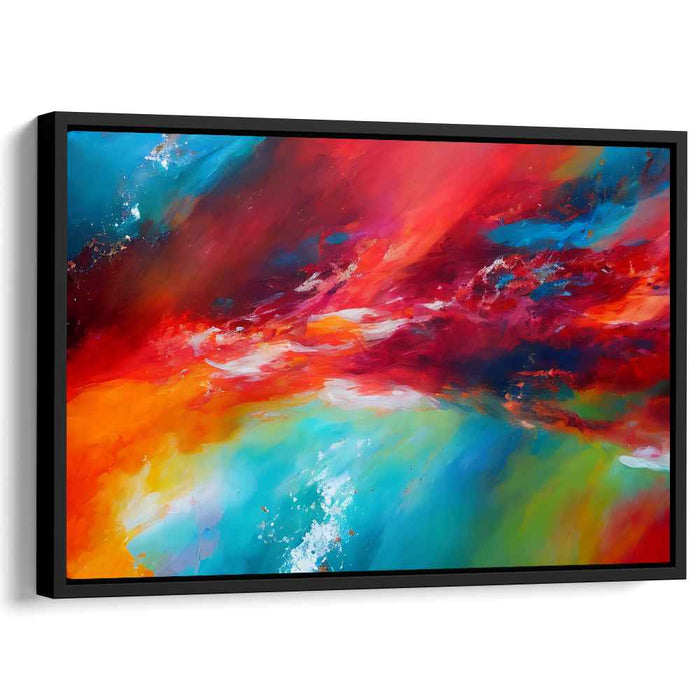 Ephemeral Chaos Symphony: Dynamic Abstract Expressionist Canvas Art