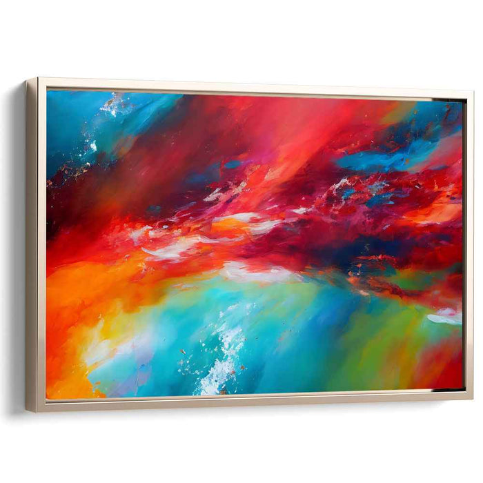 Ephemeral Chaos Symphony: Dynamic Abstract Expressionist Canvas Art