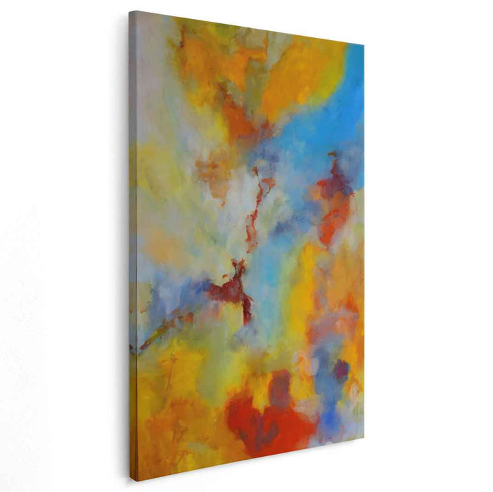 Melodic Harmony: Abstract Expressionist Color Burst Canvas Art