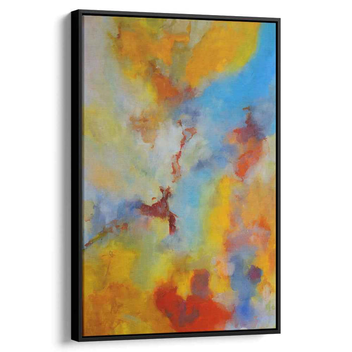 Melodic Harmony: Abstract Expressionist Color Burst Canvas Art