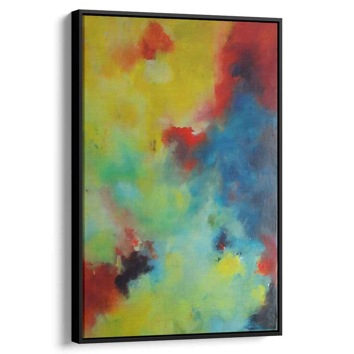 Ethereal Glow Dance: Luminous Abstract Canvas Art