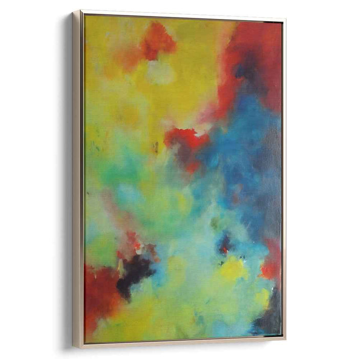 Ethereal Glow Dance: Luminous Abstract Canvas Art
