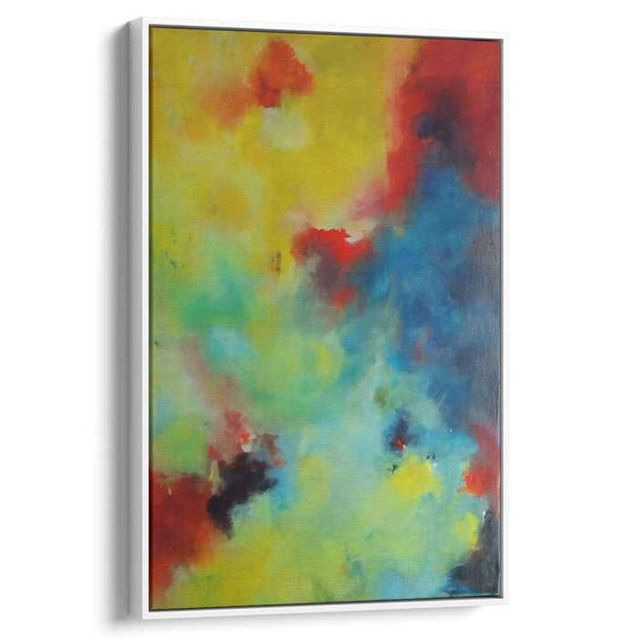 Ethereal Glow Dance: Luminous Abstract Canvas Art