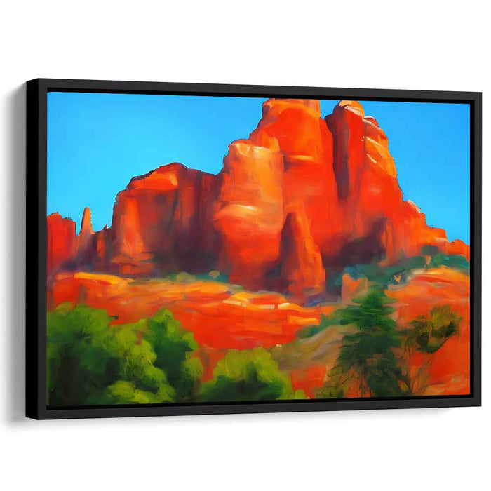 Mirage Melancholy: Vivid Desert Landscape Canvas Art Print