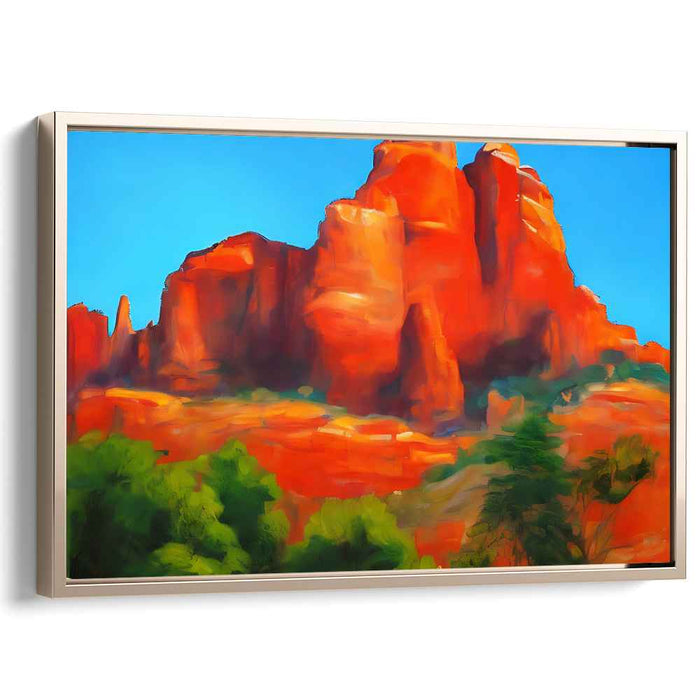 Mirage Melancholy: Vivid Desert Landscape Canvas Art Print