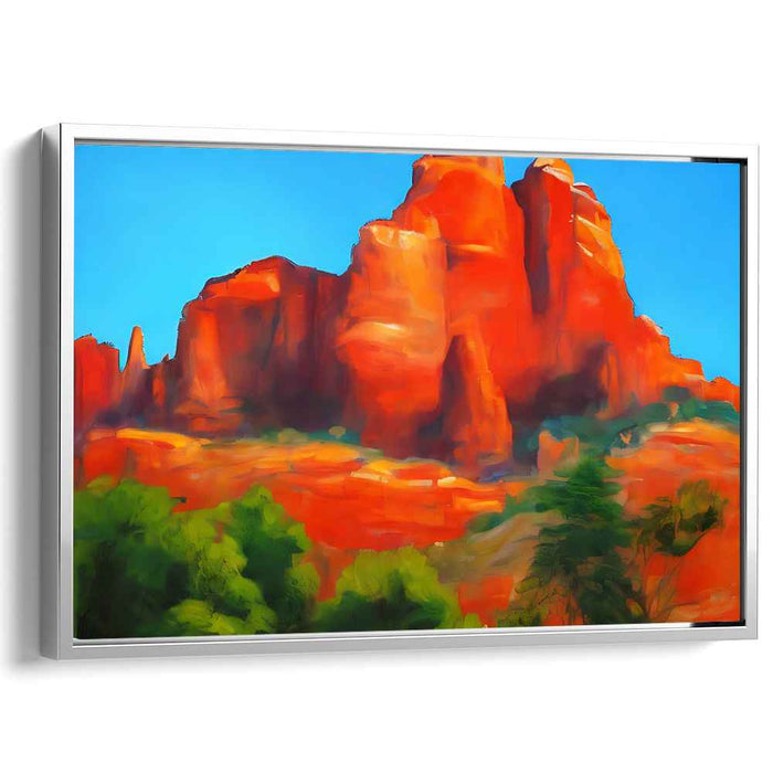 Mirage Melancholy: Vivid Desert Landscape Canvas Art Print