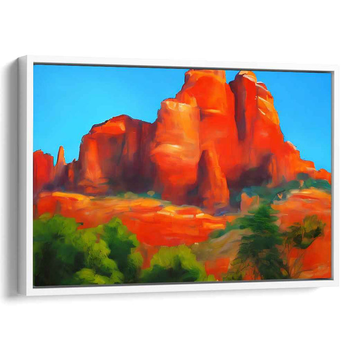 Mirage Melancholy: Vivid Desert Landscape Canvas Art Print