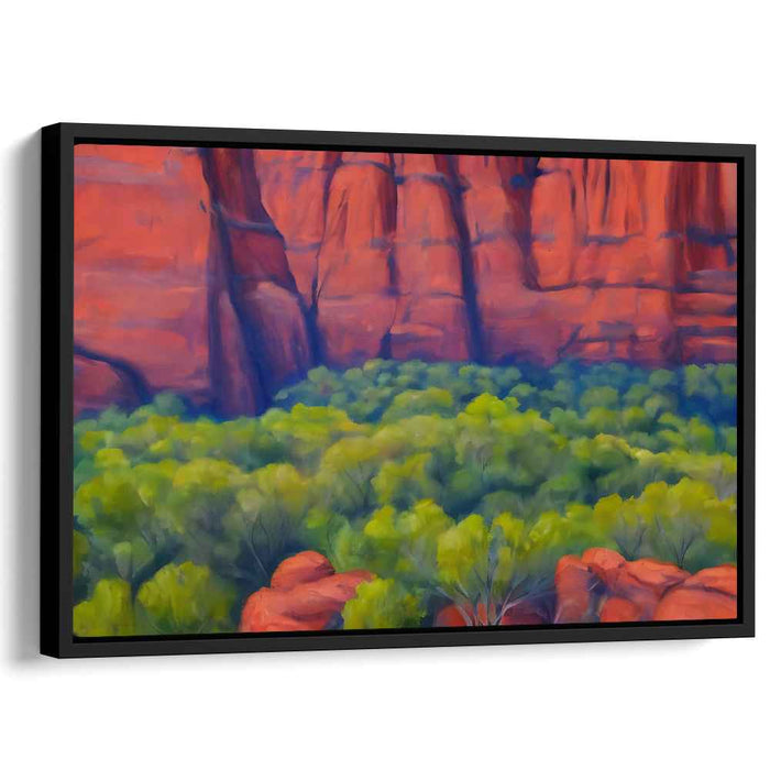 Vermilion Visions Dance: Awe-Inspiring Red Rock Landscape Canvas Art Print