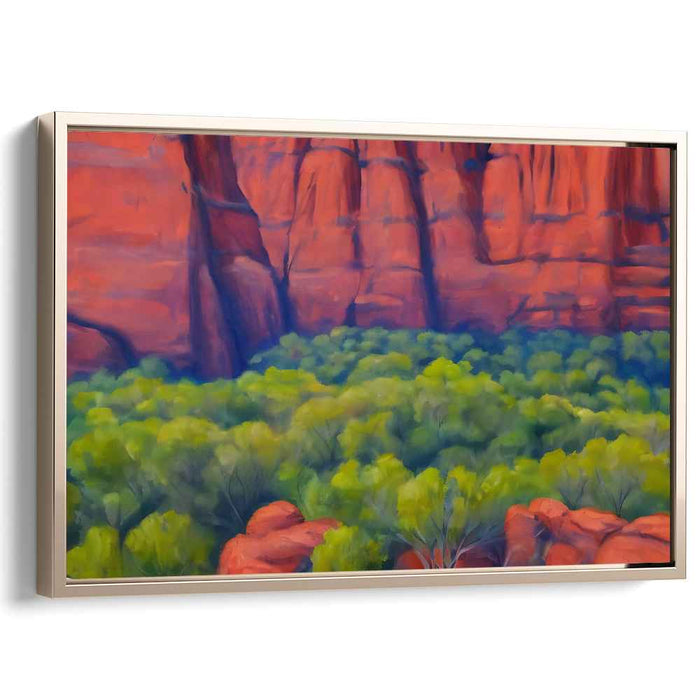 Vermilion Visions Dance: Awe-Inspiring Red Rock Landscape Canvas Art Print