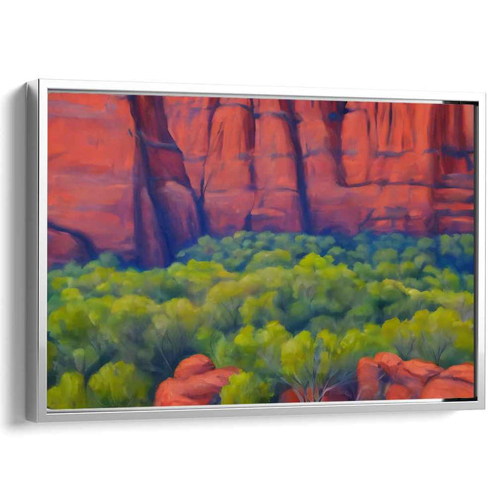 Vermilion Visions Dance: Awe-Inspiring Red Rock Landscape Canvas Art Print