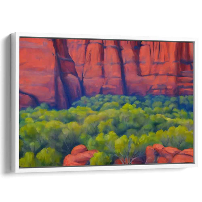 Vermilion Visions Dance: Awe-Inspiring Red Rock Landscape Canvas Art Print