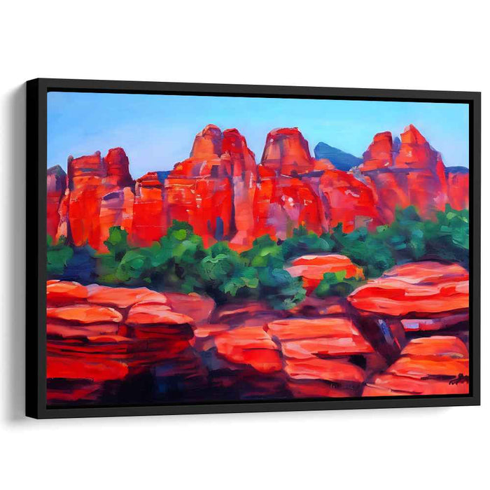 Ethereal Nature's Embrace: Vibrant Landscape Canvas Art Print