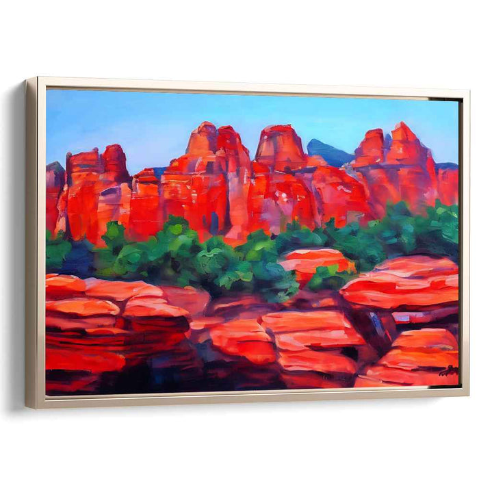 Ethereal Nature's Embrace: Vibrant Landscape Canvas Art Print
