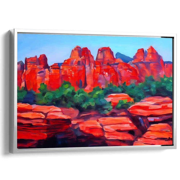 Ethereal Nature's Embrace: Vibrant Landscape Canvas Art Print
