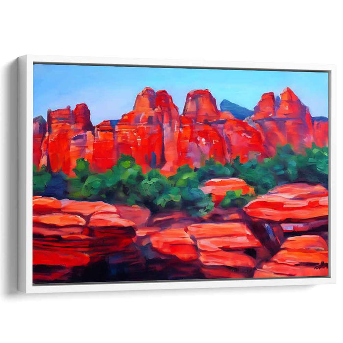 Ethereal Nature's Embrace: Vibrant Landscape Canvas Art Print