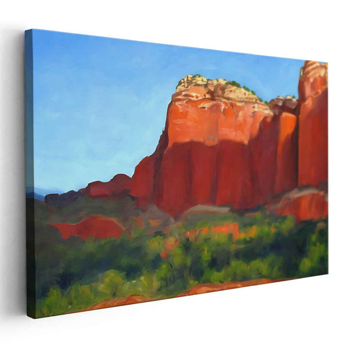 Frontier Vista: Realistic Landscape Canvas Art of American West