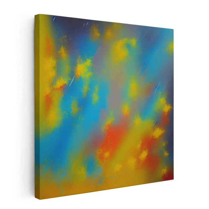 Celestial Dream Dance: Vibrant Abstract Nebula Canvas Art Print